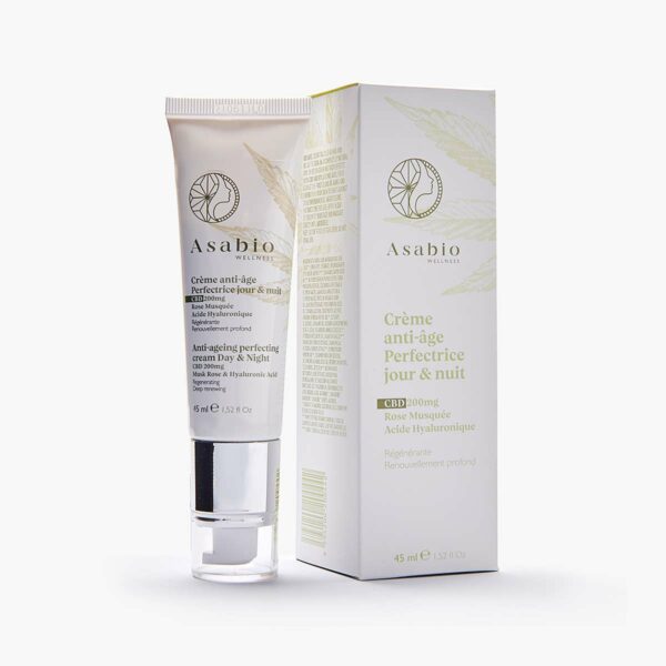 Asabio Crème anti-âge au CBD perfectrice jour et nuit