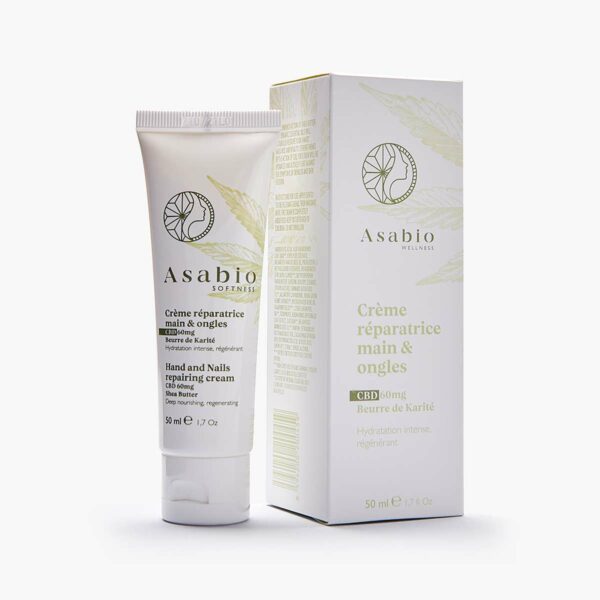 Crème réparatrice Asabio au cbd pour mains et ongles