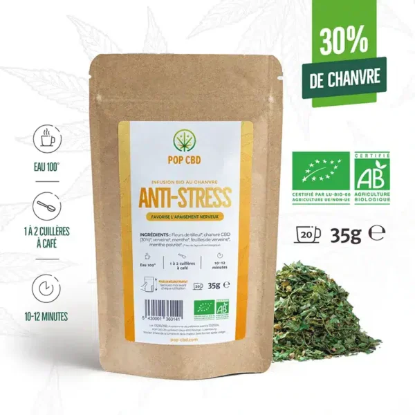 Infusion CBD Bio bien-être Anti-Stress