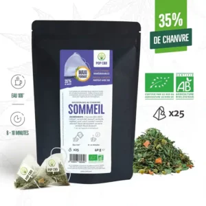 Infusion CBD Bio – Sommeil – 25 sachets